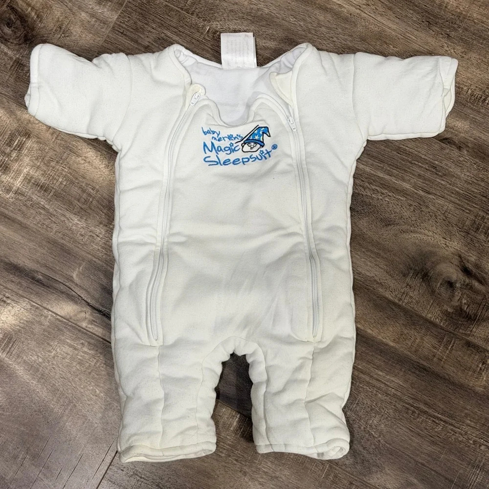 Baby Merlin's Magic Sleepsuit Cream Cotton Transition Swaddle Small 3-6 Months